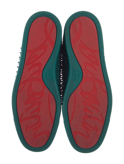 Christian Louboutin Spike Accents Suede Sneakers