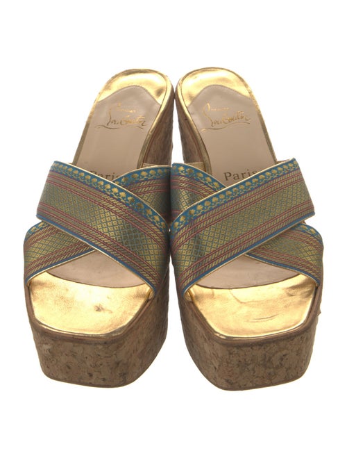 Christian Louboutin Crocodile Printed Slides