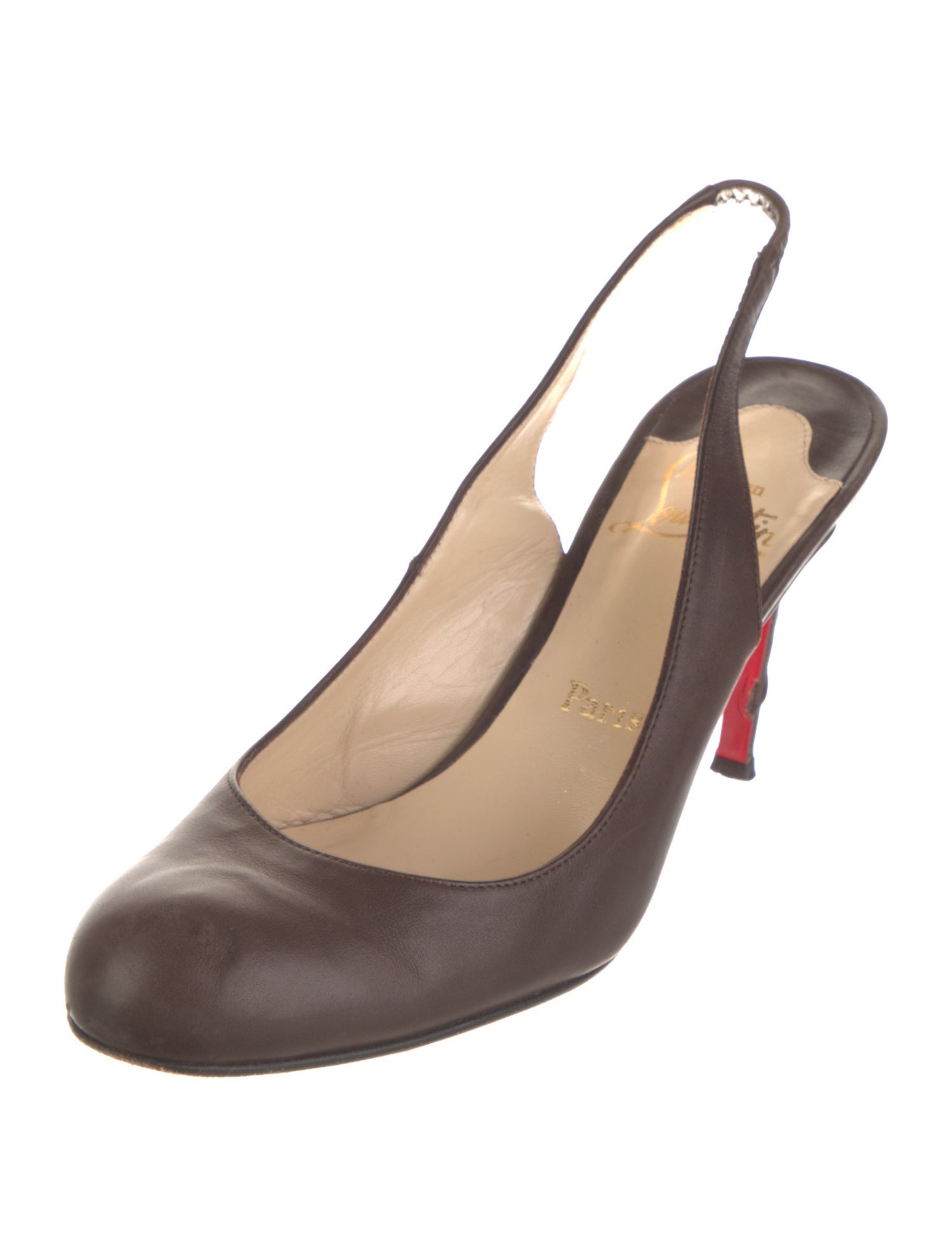 Christian Louboutin Leather Slingback Pumps