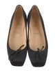 Christian Louboutin Satin Bow Accents Ballet Flats