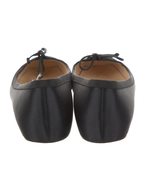 Christian Louboutin Satin Bow Accents Ballet Flats
