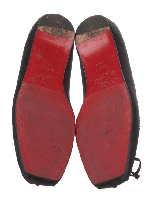 Christian Louboutin Satin Bow Accents Ballet Flats