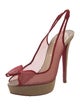 Christian Louboutin Mesh Bow Accents Slingback Sandals