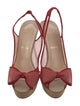 Christian Louboutin Mesh Bow Accents Slingback Sandals