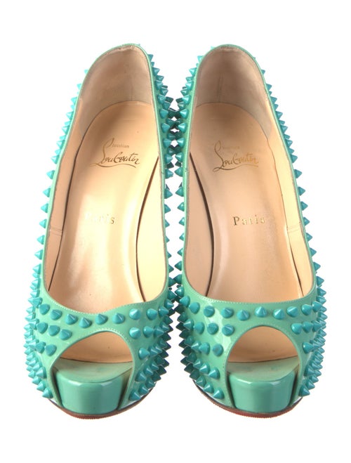 Christian Louboutin Spike Accents Patent Leather Pumps