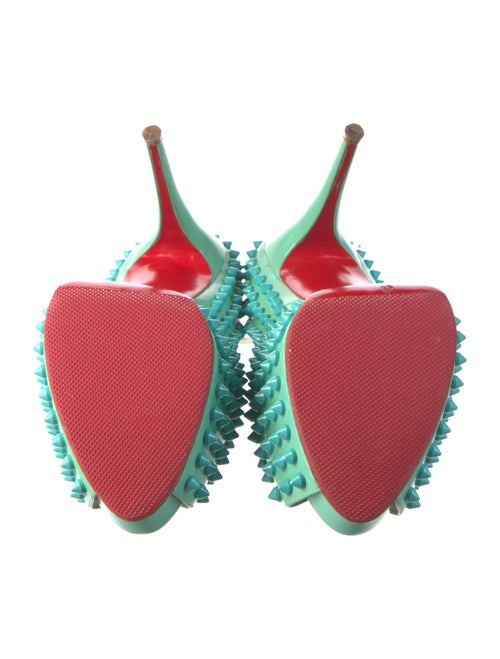 Christian Louboutin Spike Accents Patent Leather Pumps