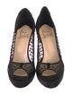 Christian Louboutin Mesh Beaded Accents Pumps