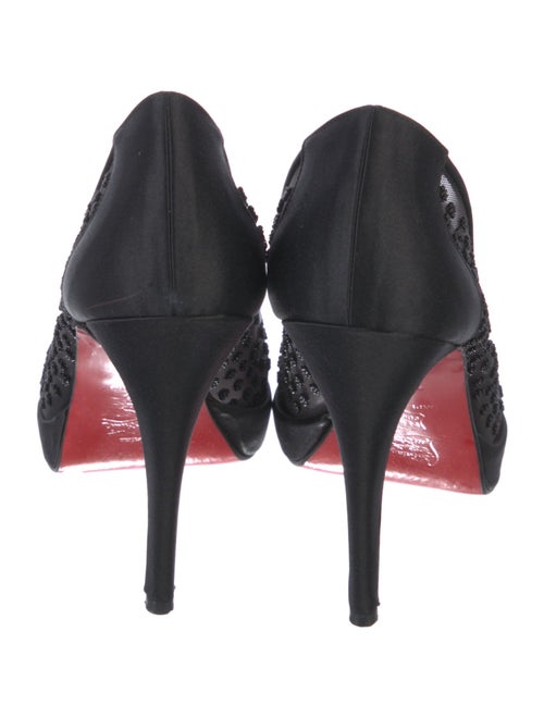 Christian Louboutin Mesh Beaded Accents Pumps