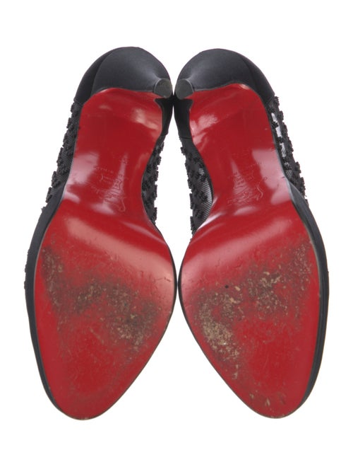 Christian Louboutin Mesh Beaded Accents Pumps