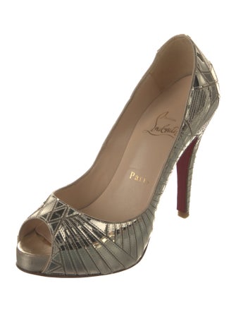 Christian Louboutin Patent Leather Animal Print Pumps