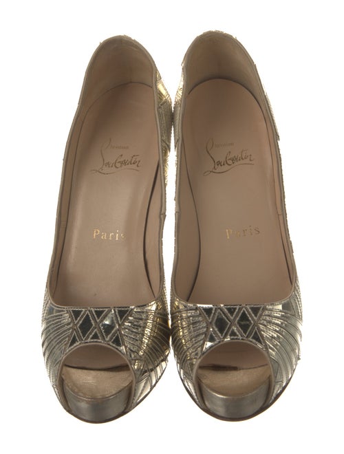 Christian Louboutin Patent Leather Animal Print Pumps