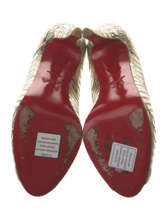 Christian Louboutin Patent Leather Animal Print Pumps