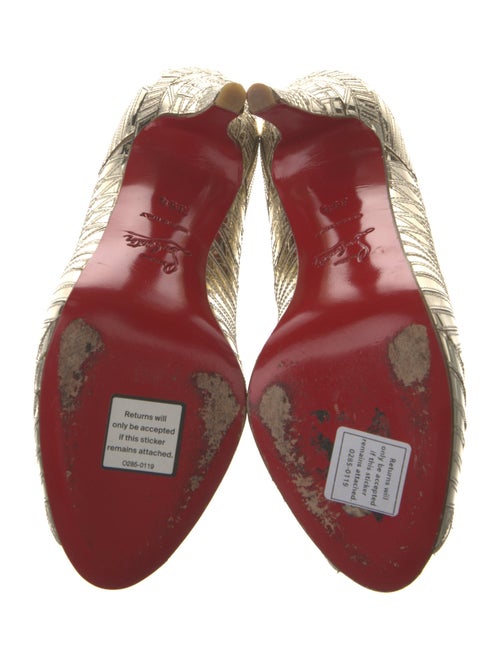 Christian Louboutin Patent Leather Animal Print Pumps