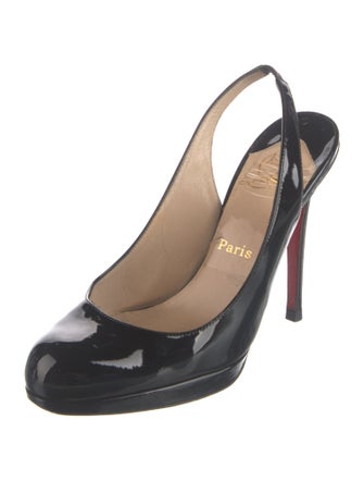 Christian Louboutin Patent Leather Slingback Pumps