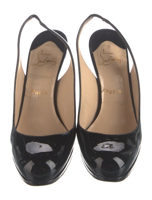 Christian Louboutin Patent Leather Slingback Pumps
