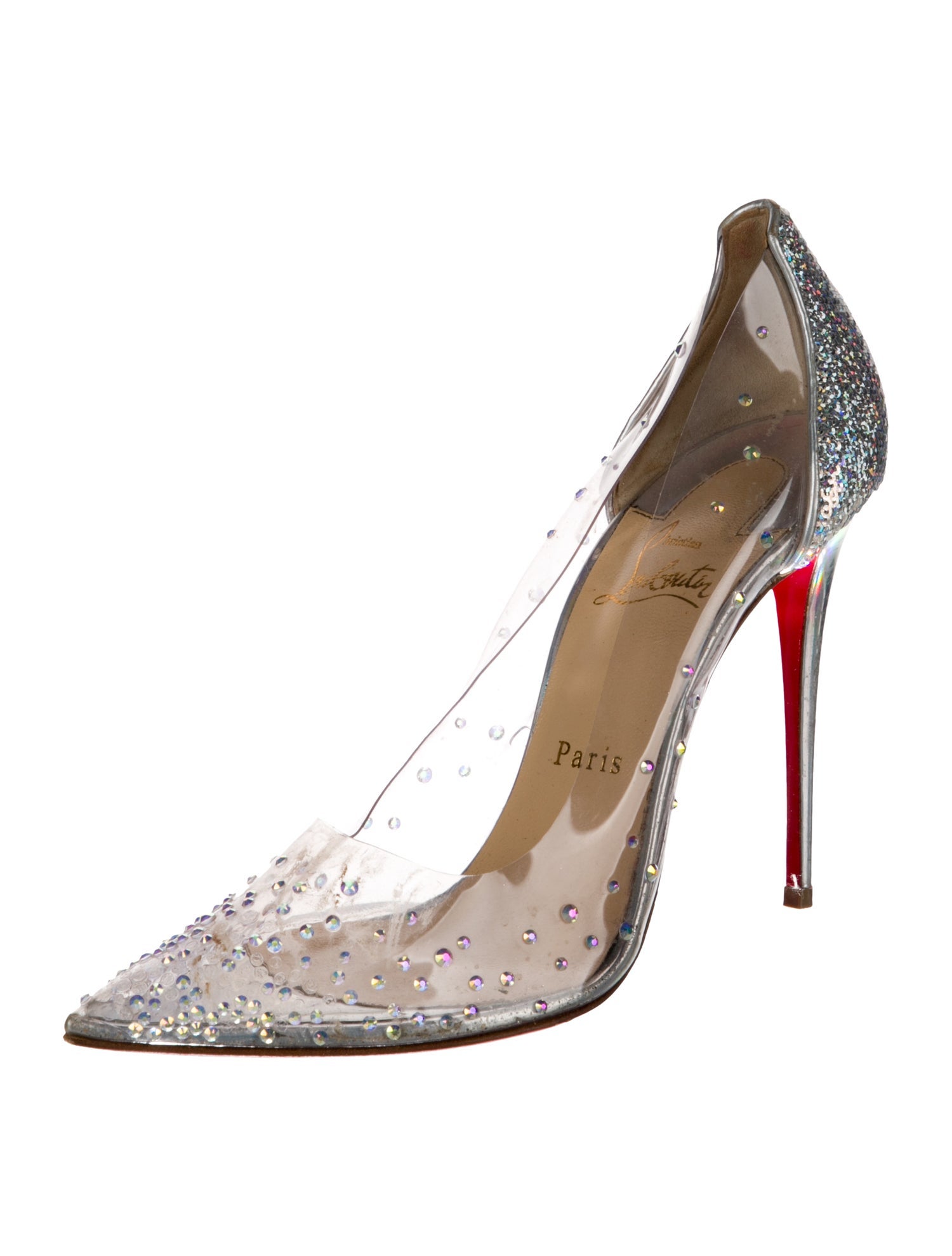 Christian Louboutin PVC Crystal Embellishments Pumps