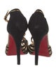 Christian Louboutin Suede Animal Print Sandals