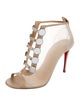 Christian Louboutin Mesh Printed T-Strap Pumps