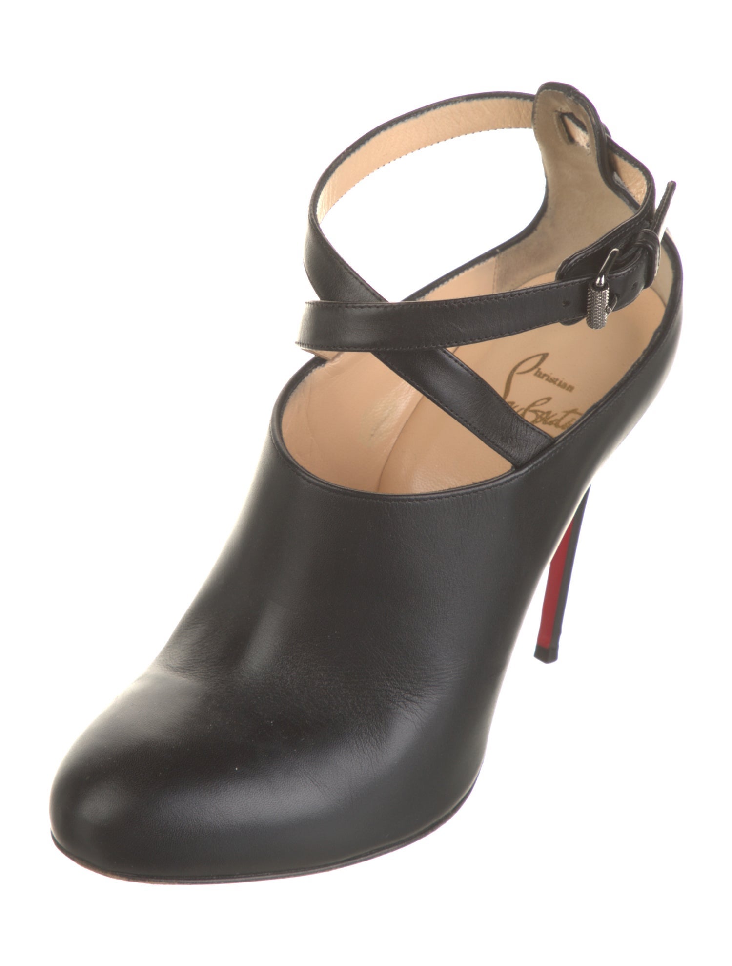 Christian Louboutin Leather Lace-Up Boots