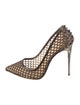 Christian Louboutin Spike Accents Mesh Pumps
