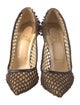 Christian Louboutin Spike Accents Mesh Pumps