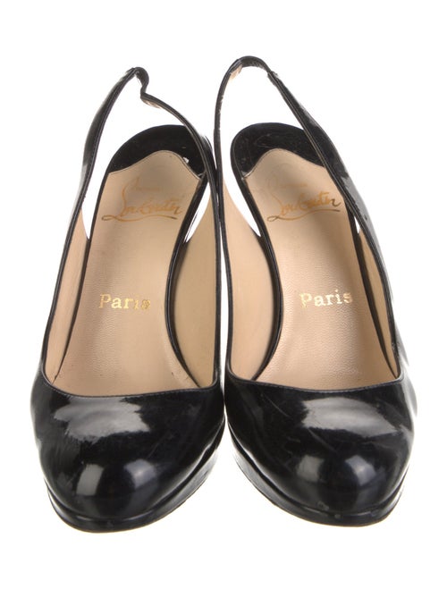 Christian Louboutin Patent Leather Slingback Pumps
