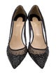 Christian Louboutin Mesh Crystal Embellishments Pumps