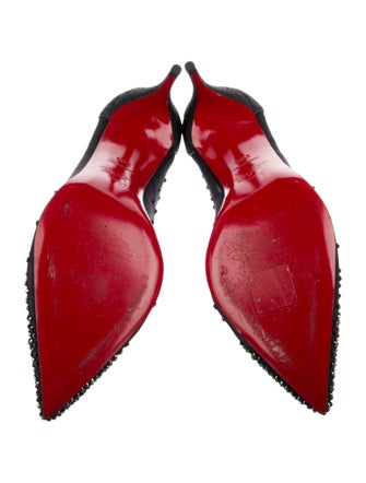 Christian Louboutin Mesh Crystal Embellishments Pumps