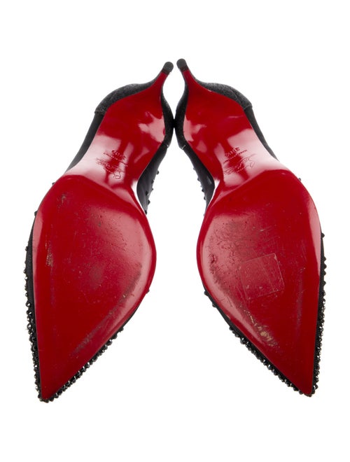 Christian Louboutin Mesh Crystal Embellishments Pumps