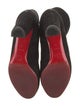 Christian Louboutin Suede Grosgrain Trim Boots