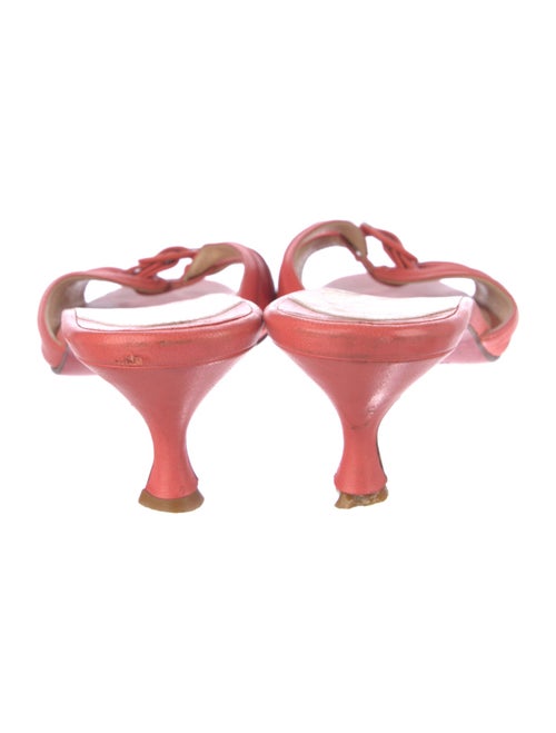 Christian Louboutin Leather Cutout Accent Slides