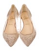 Christian Louboutin Mesh Glitter Accents Ballet Flats