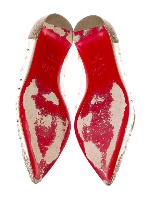 Christian Louboutin Mesh Glitter Accents Ballet Flats