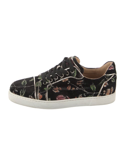 Christian Louboutin Velvet Printed Sneakers