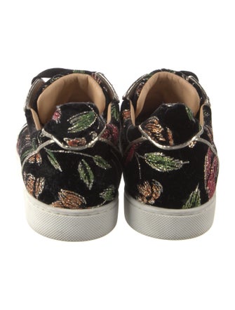 Christian Louboutin Velvet Printed Sneakers