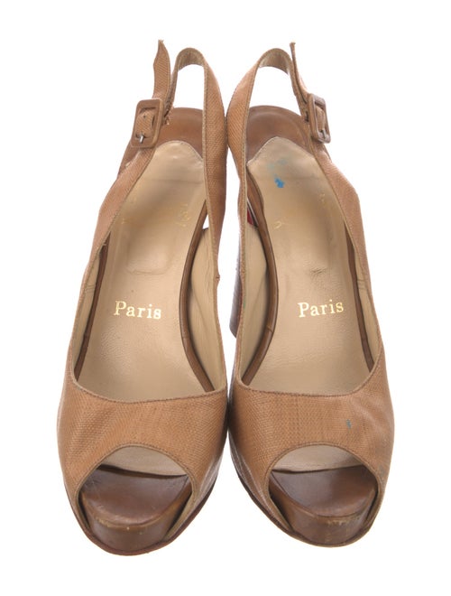 Christian Louboutin Canvas Slingback Sandals