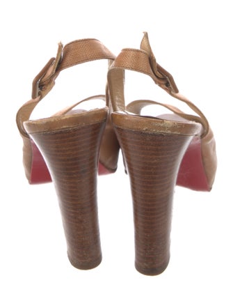 Christian Louboutin Canvas Slingback Sandals
