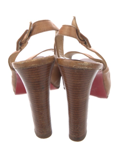 Christian Louboutin Canvas Slingback Sandals