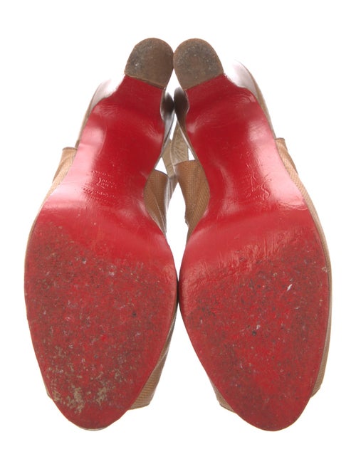 Christian Louboutin Canvas Slingback Sandals
