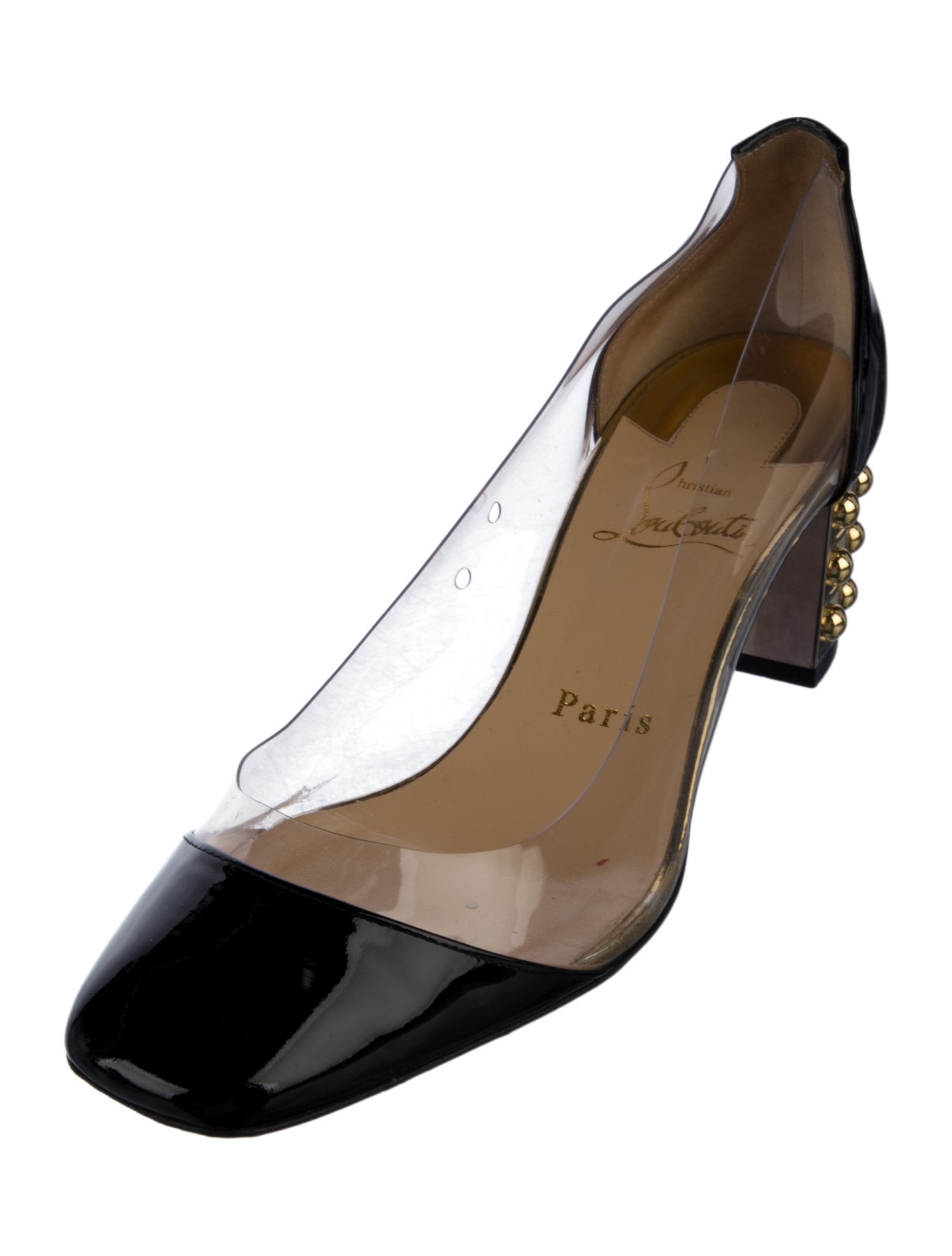 Christian Louboutin PVC Beaded Accents Pumps