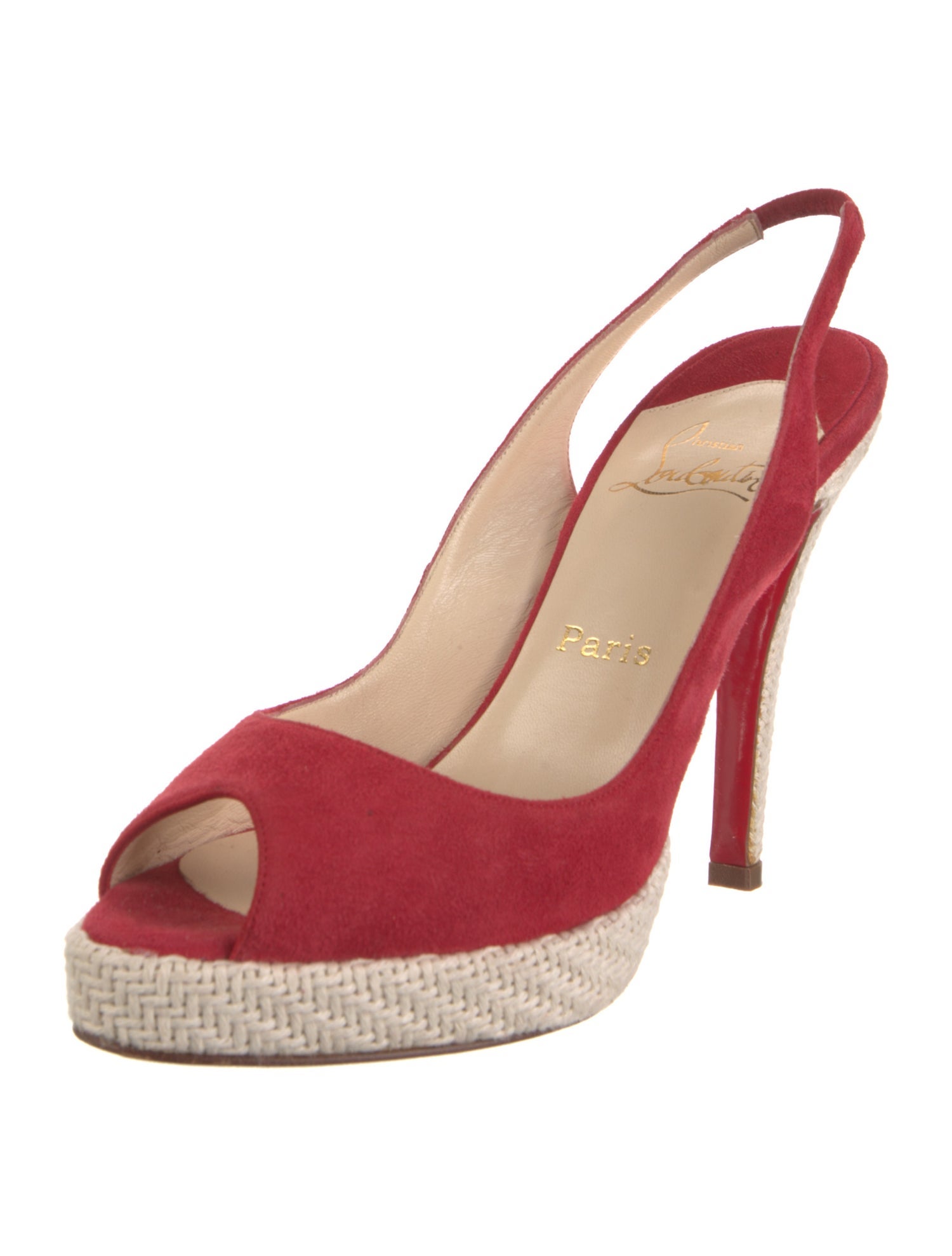 Christian Louboutin Suede Slingback Pumps