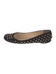 Christian Louboutin Spike Accents Suede Ballet Flats