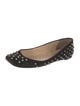 Christian Louboutin Spike Accents Suede Ballet Flats