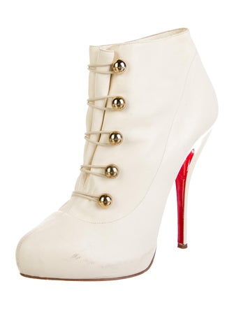 Christian Louboutin Leather Lace-Up Boots