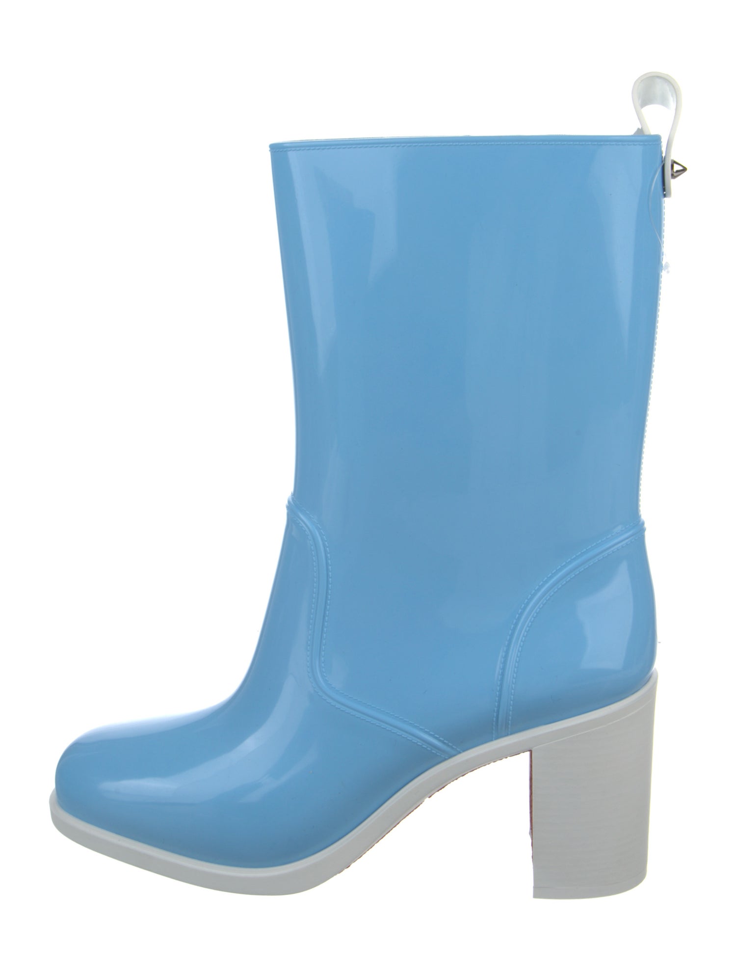 Christian Louboutin Spike Accents Rubber Rain Boots
