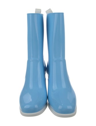Christian Louboutin Spike Accents Rubber Rain Boots