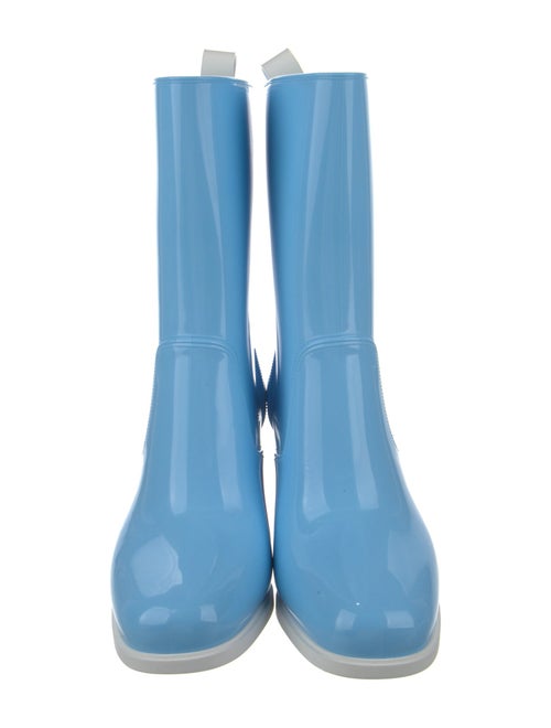 Christian Louboutin Spike Accents Rubber Rain Boots
