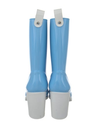 Christian Louboutin Spike Accents Rubber Rain Boots