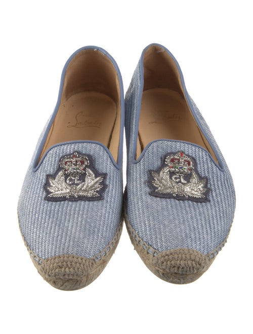 Christian Louboutin Leather Animal Print Espadrilles