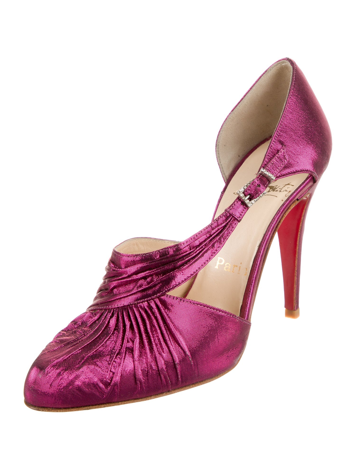 Christian Louboutin Crystal Embellishments D'Orsay Pumps